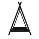 preview thumbnail 10 of 9, Black Twin Size Metal House Tent Floor Play Bed with Slat for Kids, Girls and Boys