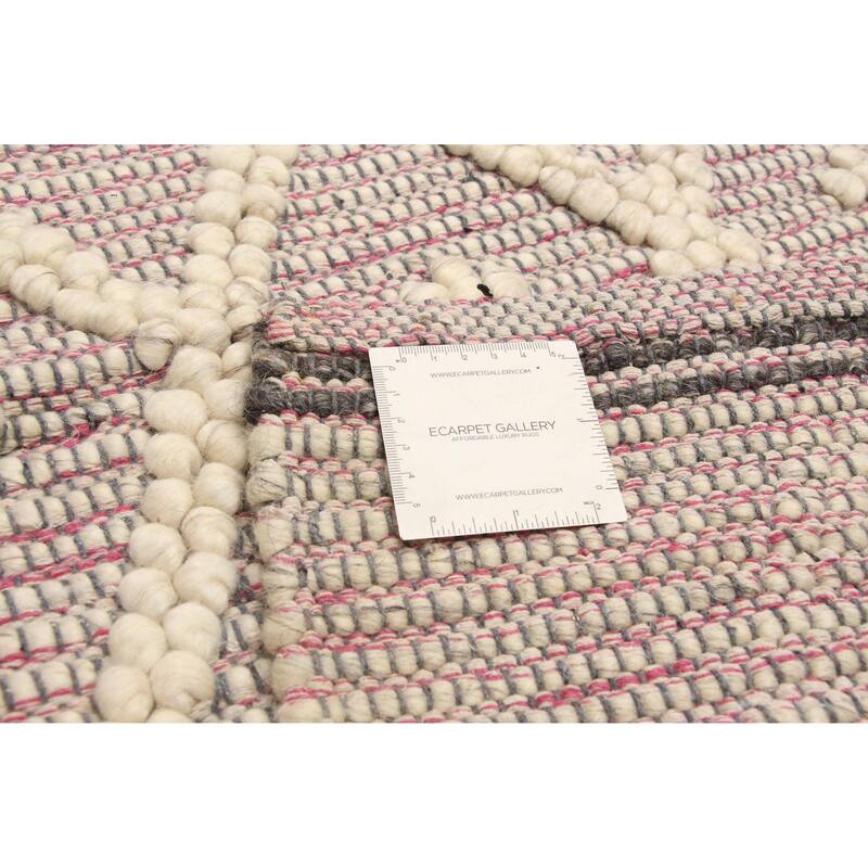 ECARPETGALLERY Braid weave Sienna Cream Wool Rug - 6'1 x 9'4