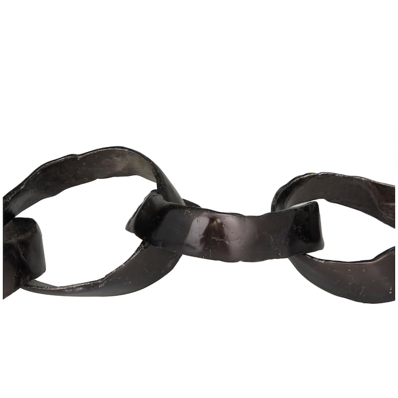 Aluminum Metal Chain Sculpture - Black, Gold, Silver