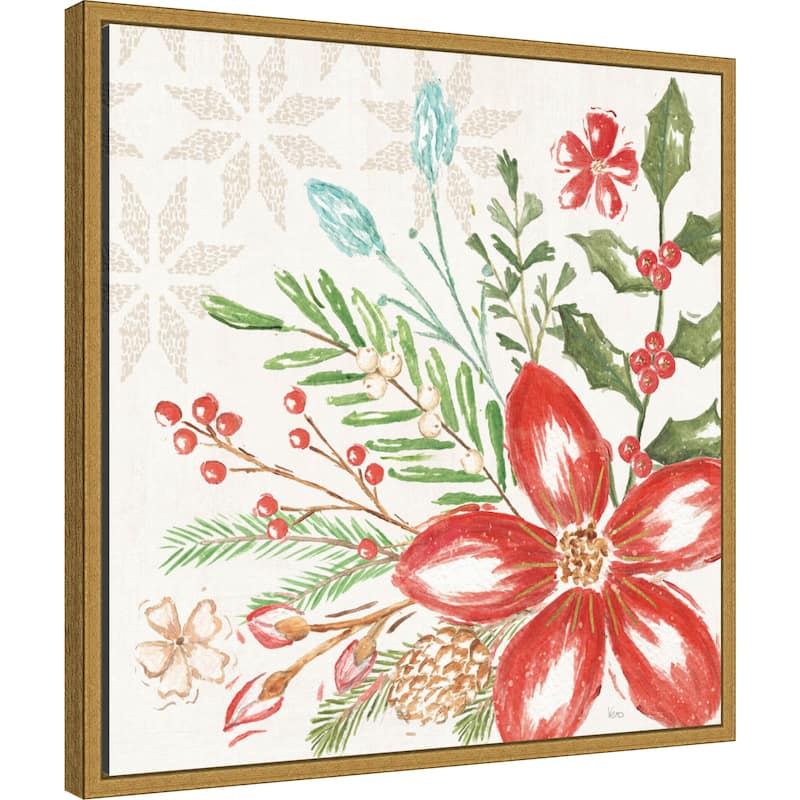Elegant Holiday III by Veronique Charron Framed Canvas Wall Art Print