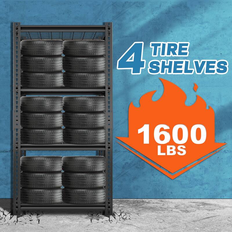 DoCred Adjustable 4-Tier Garage Shelving, Heavy Duty Storage Shelves