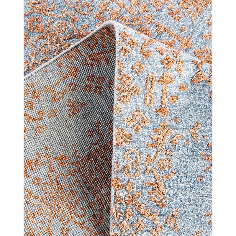 Ikat One-of-a-Kind Handmade Area Rug - Gold, 7' 10" x 10' 1" - 7' 10" x 10' 1"