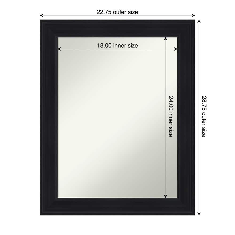 Abbey Black Non-Beveled Framed Wall Mirror - Abbey Black
