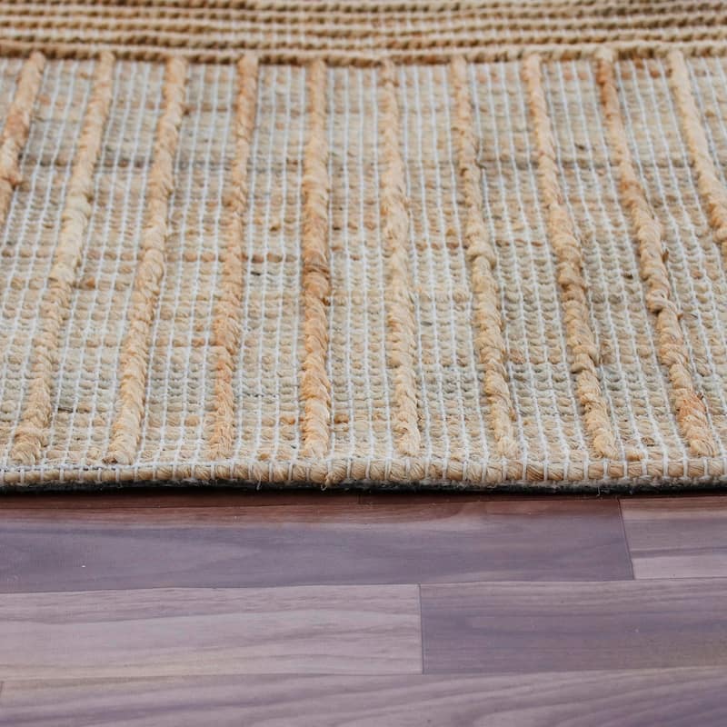 Sevita Natural Striped Modern Area Rug