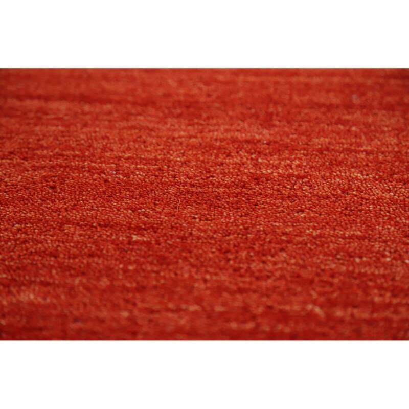 Tribal Gabbeh Indian Runner Rug Hand-Knotted Modern Wool Carpet - 2'8" x 9'10"