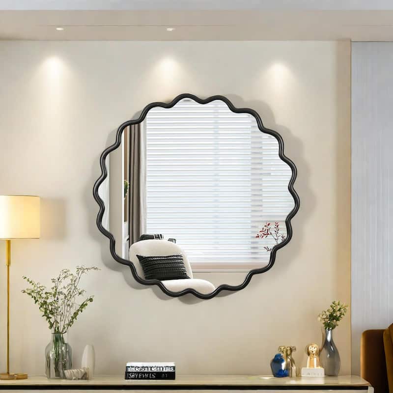 Solid Wood Wavy Mirror
