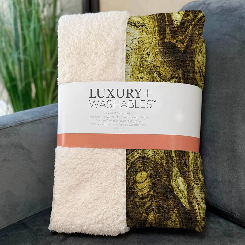 Premium Machine Washable Casual Contemporary Sherpa Throw Blanket