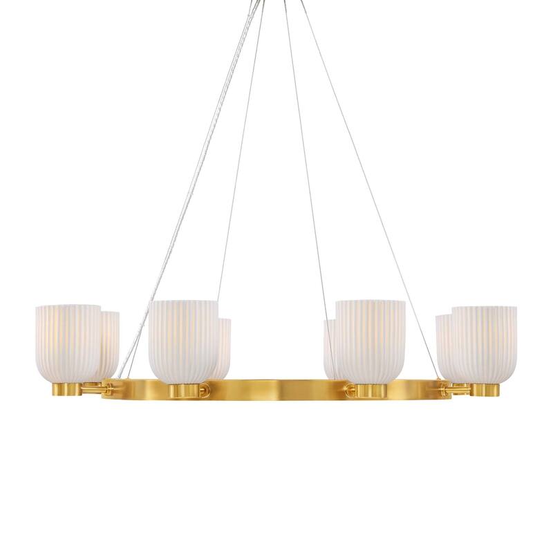 Savoy House 1-3173-8 Isla Blanca 8 Light 40" Wide Chandelier - Warm Brass