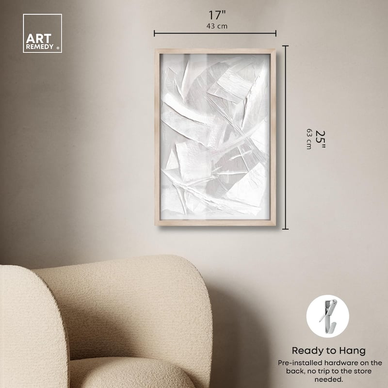 Thick White Texture II Shadowbox by Art Remedy