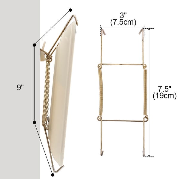 Shop Metal 7 5 To 9 Inch Spring Plate Hangers Wall Rack Holder Hook Display Gold Tone Overstock 19893749