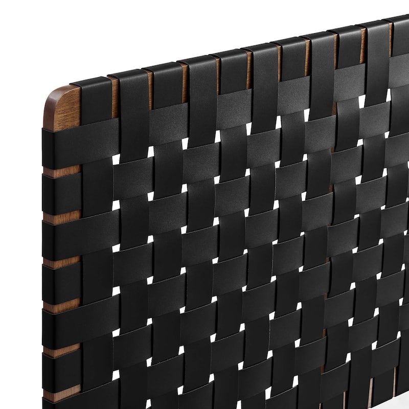 Sparta Wall-Mount Twin/Full/Queen/King Vegan Leather Weave Headboard