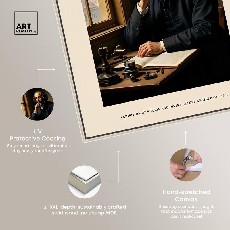 Philosopher Spinoza Canvas by Art Remedy