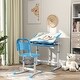 preview thumbnail 13 of 12, Ergonomic Children's Desk and Chair Set with Tilting Desktop, Storage Drawer, and Adjustable Height