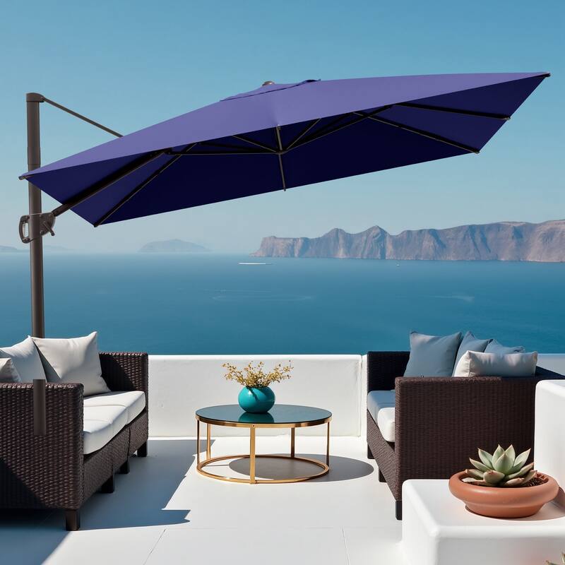 Outdoor Patio Umbrella 9 FT x 11 FT Cantilever-Offset Umbrella
