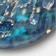 preview thumbnail 2 of 7, Designart 'Blue Vintage Crystal Chandelier' Oversized Shabby Chic Wall CLock