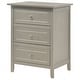preview thumbnail 47 of 74, Daniel 3-drawer Transitional Wooden Nightstand Silver