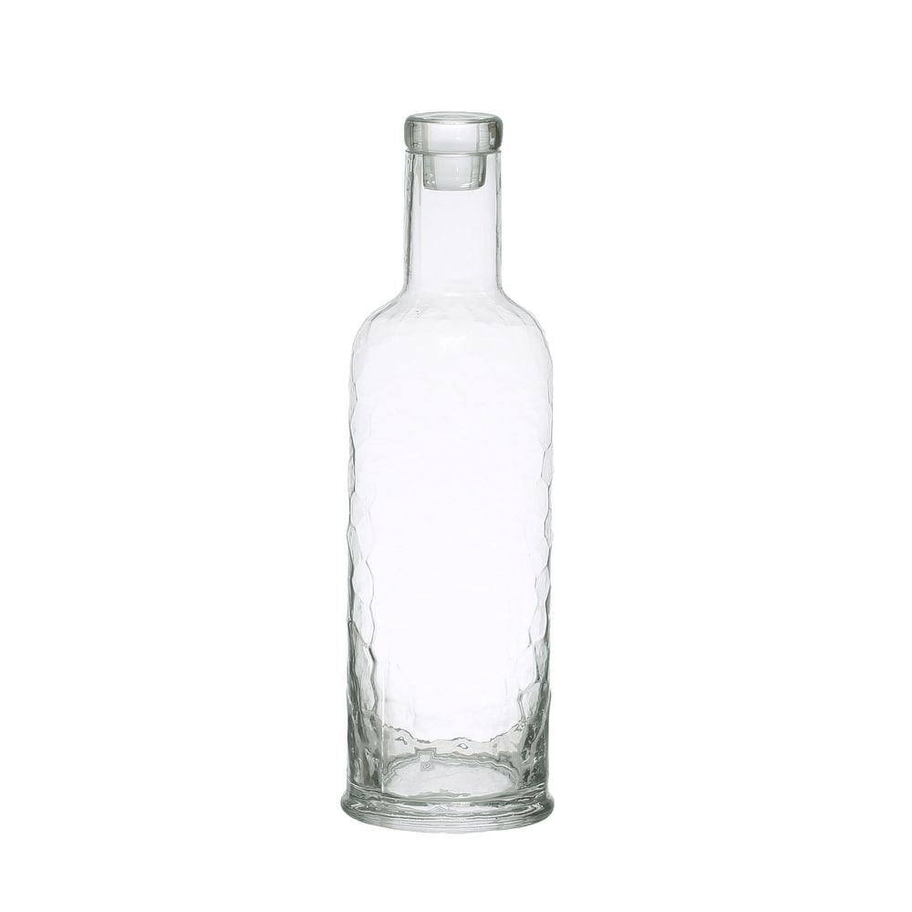 https://ak1.ostkcdn.com/images/products/is/images/direct/7266a7ce53680b5eda9285bb335b5000bf840d41/Hammered-Glass-Carafe-with-Stopper.jpg