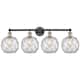 Option Black Antique Brass / Clear Glass with White Rope