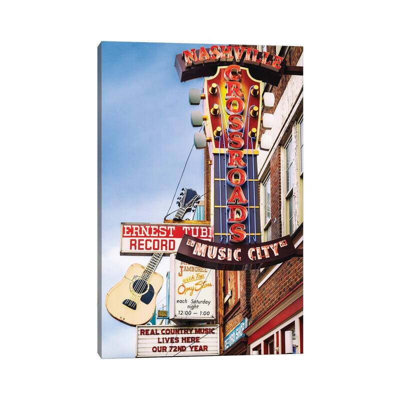 iCanvas "Nashville Music City" by Susanne Kremer Canvas Print