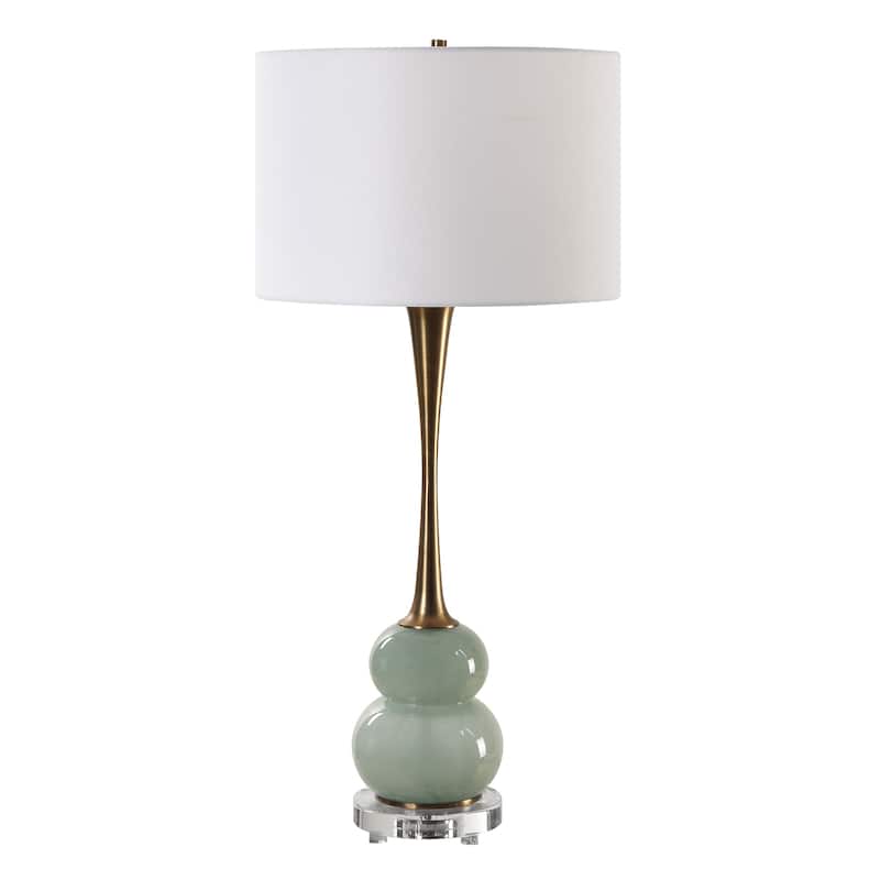 Uttermost Sanctuary Green Gray Table Lamp - 35.25'' H X 16.5'' W X 16.5'' D