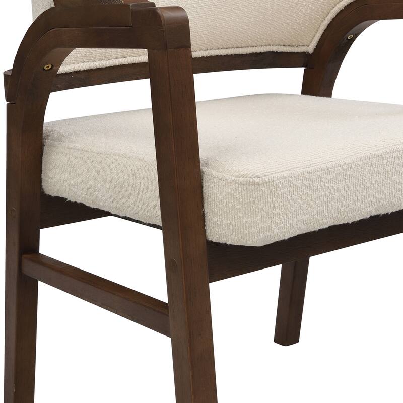 Christopher Knight Home - Nala Modern Upholstered Wood Dining Chair with Ergonomic Curved Back (Set of 2)