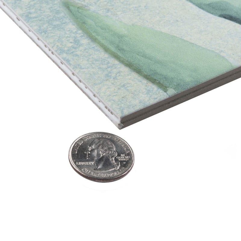 Merola Tile Nusa Botanic Jade 9-3/4" x 9-3/4" Porcelain Floor and Wall Tile