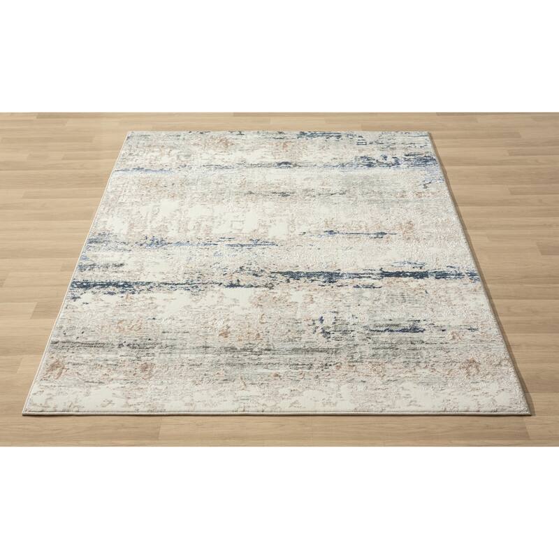 Ava Modern Abstract Performance Indoor Area Rug by Sevita