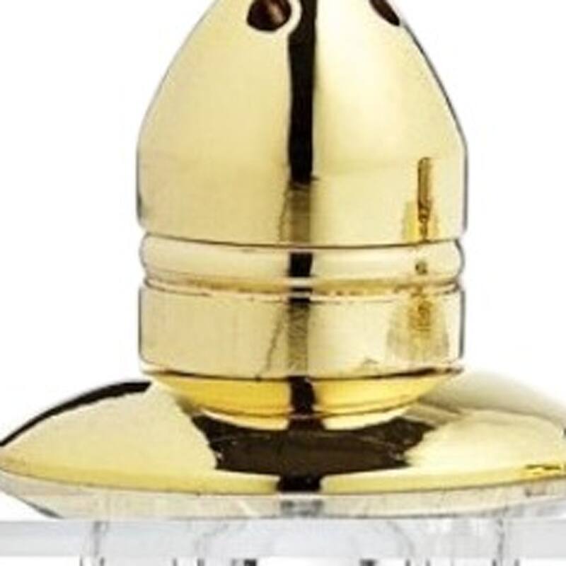 HomeRoots Set of Two Clear And Gold Crystal Pepper Shakers