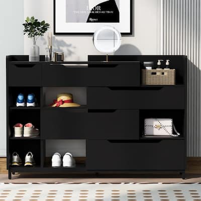Shoe Storage Cabinet with Drawers and Shelve