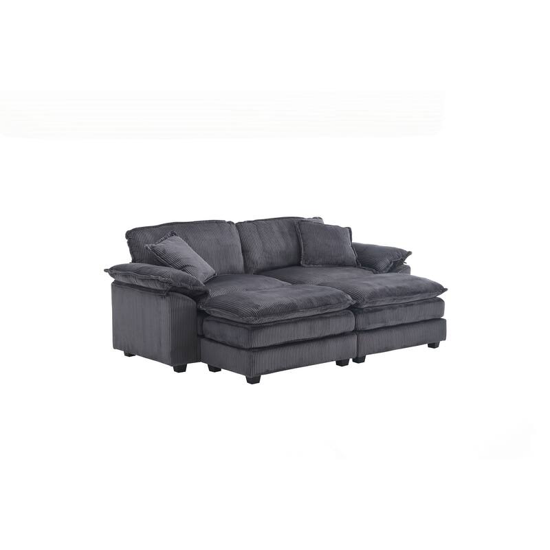 2-seats Sofa With 2 Back Pillows