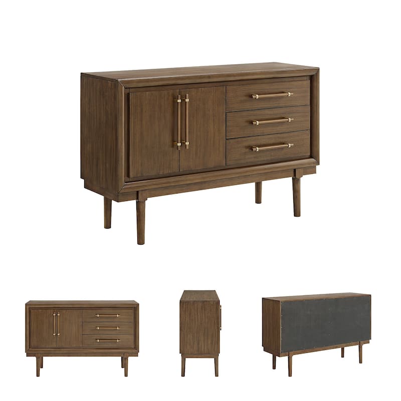 Signature Design by Ashley Lyncott Brown Dining Server - 56.13" W x 18" D x 36.25" H