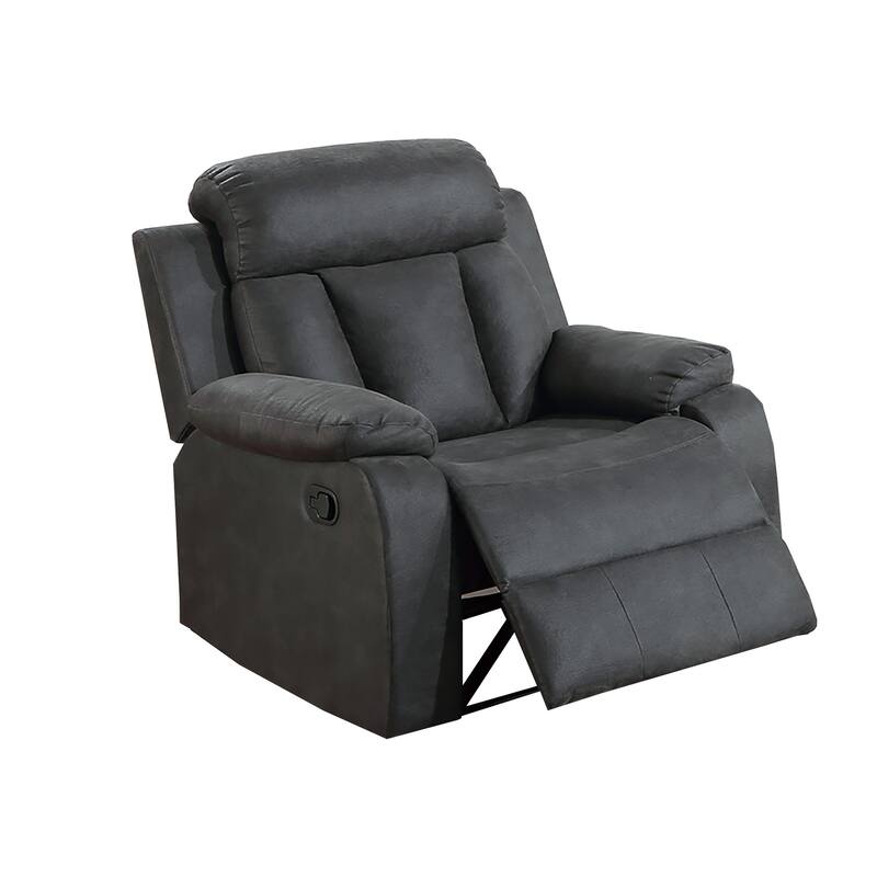 Luxurious Single Recliner with Plush Gel Leatherette Upholstery and Manual Reclining Feature