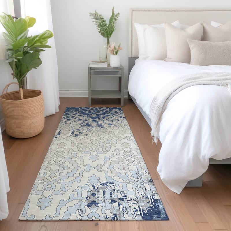 Machine Washable Indoor/ Outdoor Chantille Transitional Rug