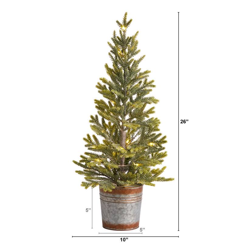 26" Pine "Natural Look" Christmas Tree with 35 Lights - 26