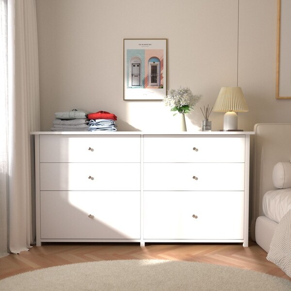 Sikaic LED Bed Frame with Drawers Adjustable Headboard White