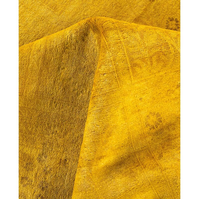 Overdyed One-of-a-Kind Hand-Knotted Area Rug - Yellow - 8' 2" x 10' 4"
