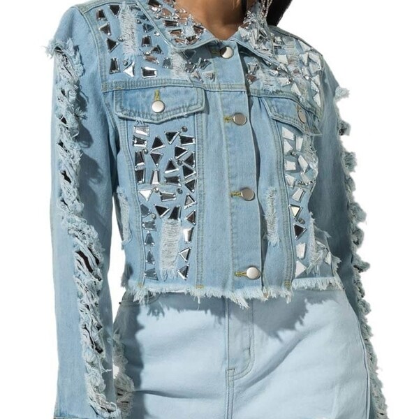 diamond denim jacket