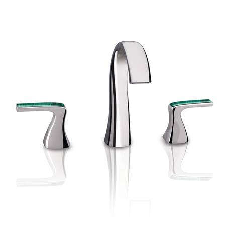 Altmans Limited Widespread Lavatory Set Malachite Polished Chrome