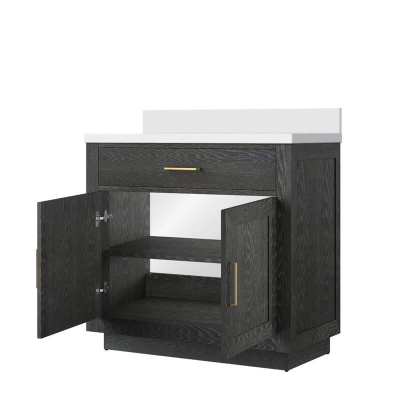 Abbey Bath Vanity with Quartz Top and Sink