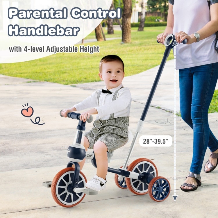 4 in 1 Kids Trike Bike with Adjustable Parent Push Handle and Seat Height 14.5 x 28.5 x 39.5 On Sale Bed Bath Beyond 37797862