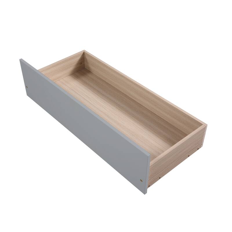 Twin Bed with 2 Drawers Solid Wood