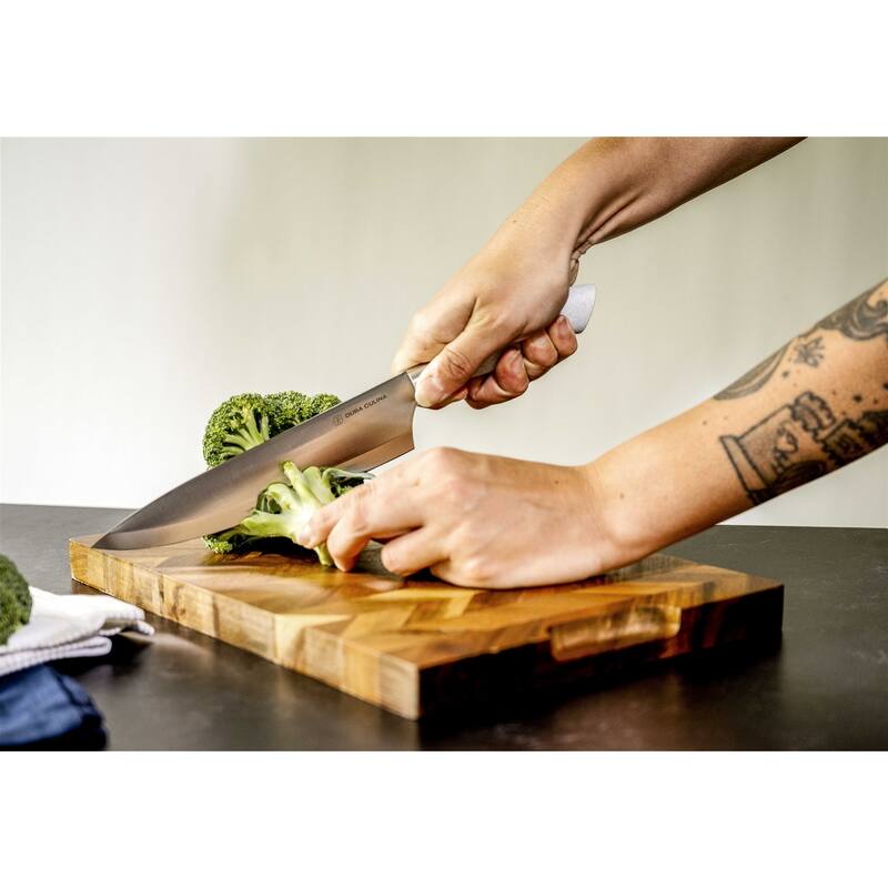 Dura Living EcoCut 3-Piece Kitchen Knife Set - High Carbon Stainless Steel Blades, Eco-Friendly Handles with Sheaths