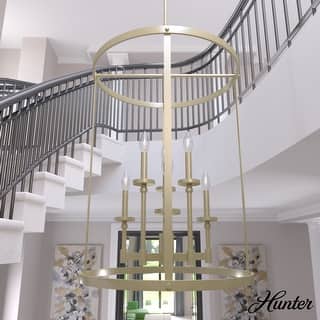 Hunter Briargrove Candle Pendant - Entry/ Foyer - Glam, Modern Farmhouse, Transitional