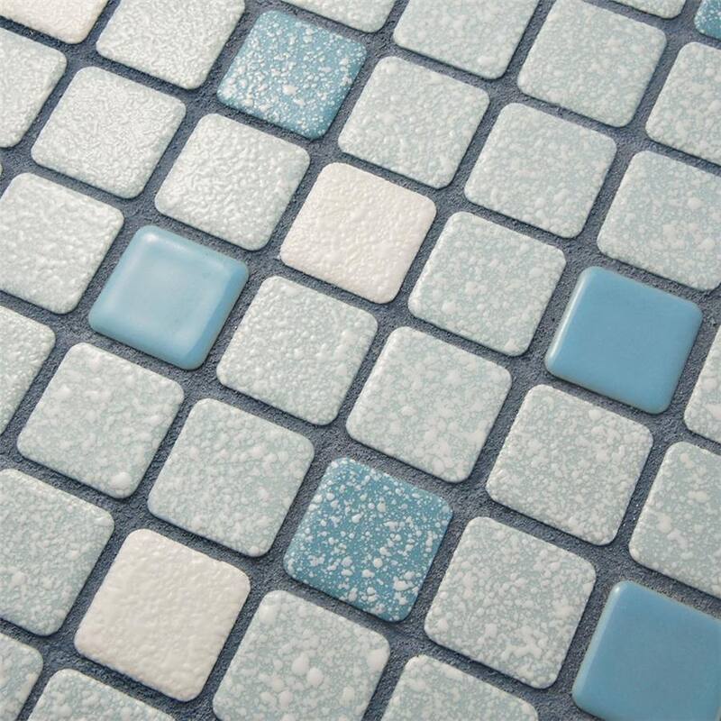 Merola Tile Crystalline Square Blue 12" x 12" Porcelain Floor and Wall Tile