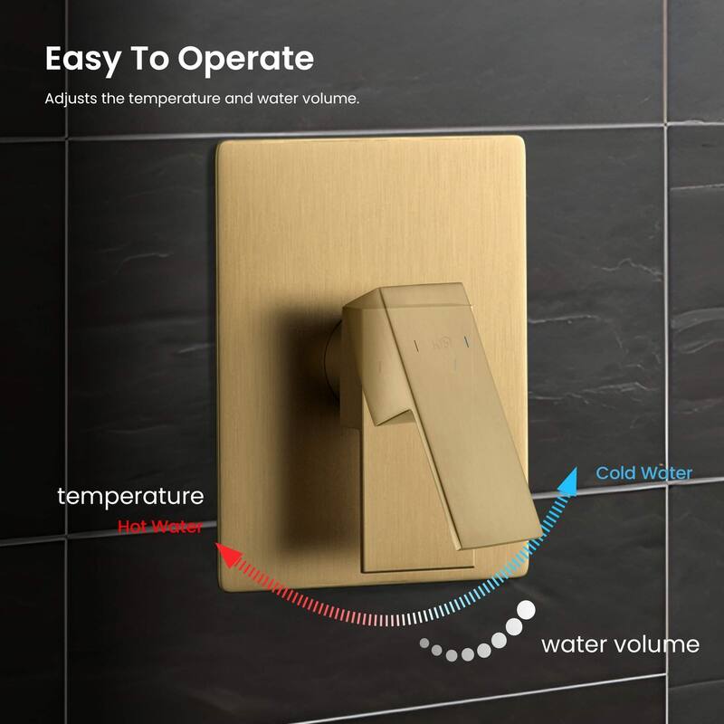 Cube Pressure Balanced 2-Function Shower Column with Rough In Valve