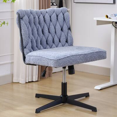 Armless Office Desk Chair No Wheels for Home Office, Bedroom, Study and Vanity
