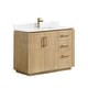 preview thumbnail 60 of 138, San Single Bath Vanity with Composite Stone Top without Mirror