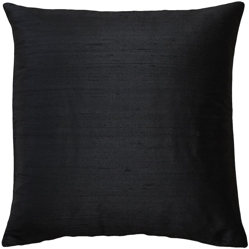 Sankara Silk 18x18 Throw Pillow - Black