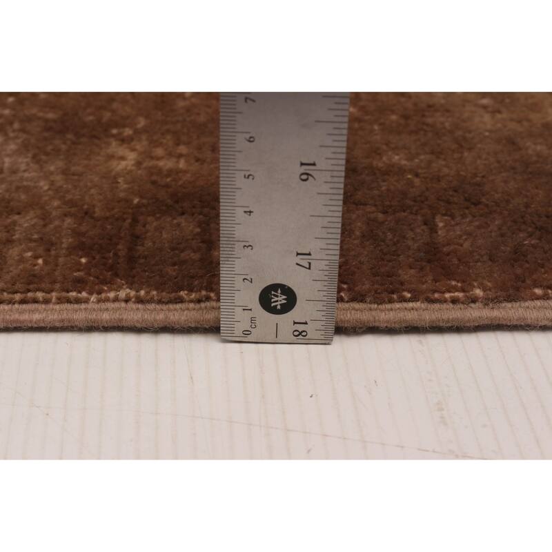 ECARPETGALLERY Hand-knotted Vibrance Brown Wool Rug - 9'11 x 13'6