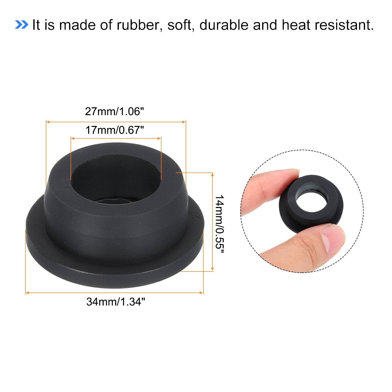 T Type Rubber Grommet Mount Dia Seal Protection Flexible Hole Plugs for Cable
